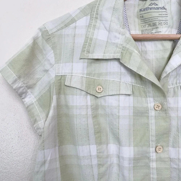 Kathmandu Womens 12 Short Sleeve Plaid Shirt - Picture 4 of 10